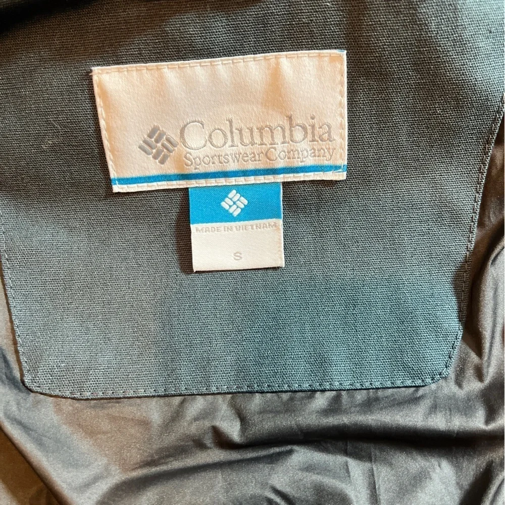 Columbia Men's Small Rust and Blue Puffer Vest Preppy Transitional Outdoor